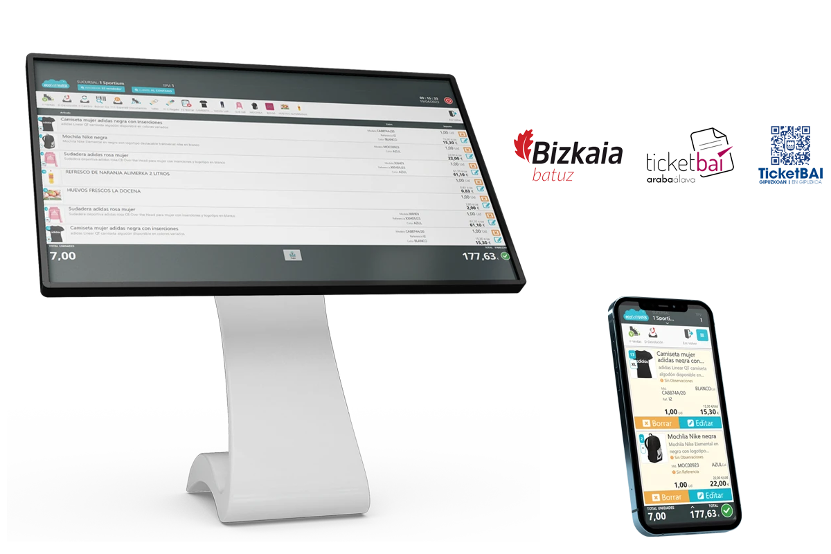 ecoSoft, software ERP y TPV para tiendas y comercios adaptado a TicketBAI