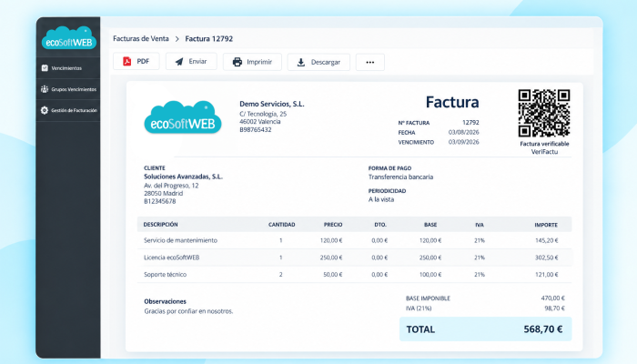 ecoSoftWEB Verifactu